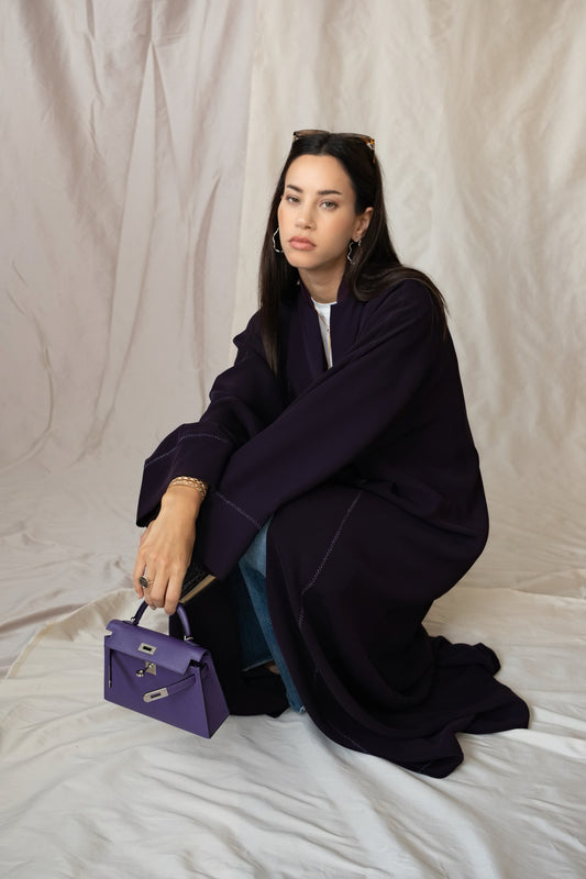 the daily button down - dark orchid