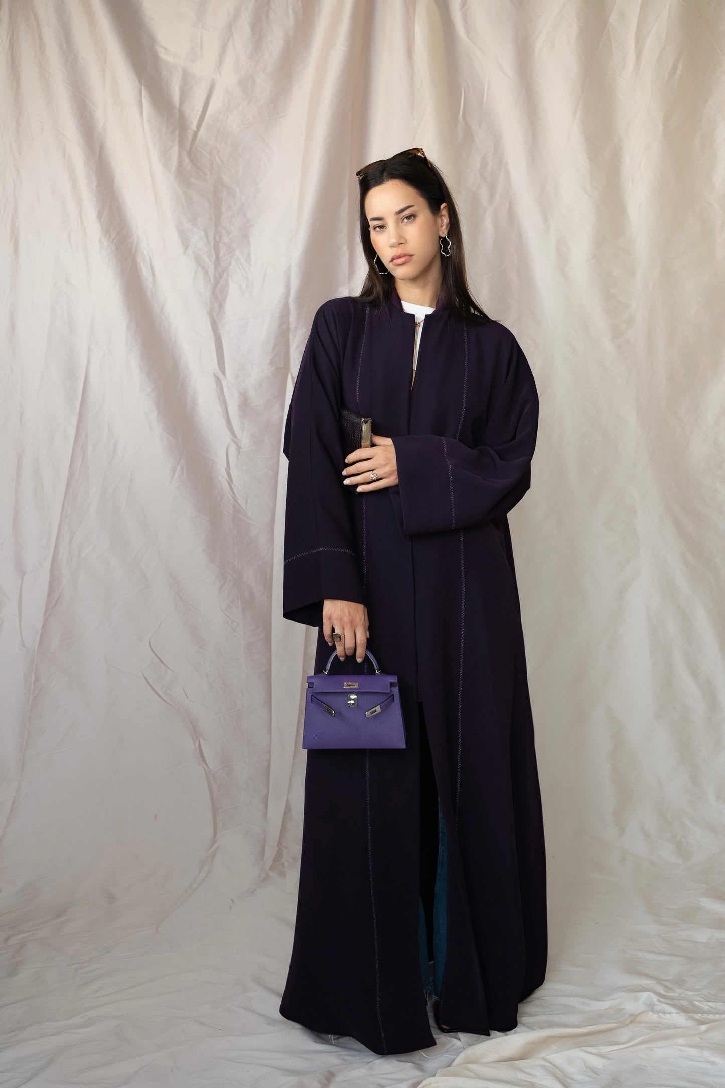 the daily button down - dark orchid