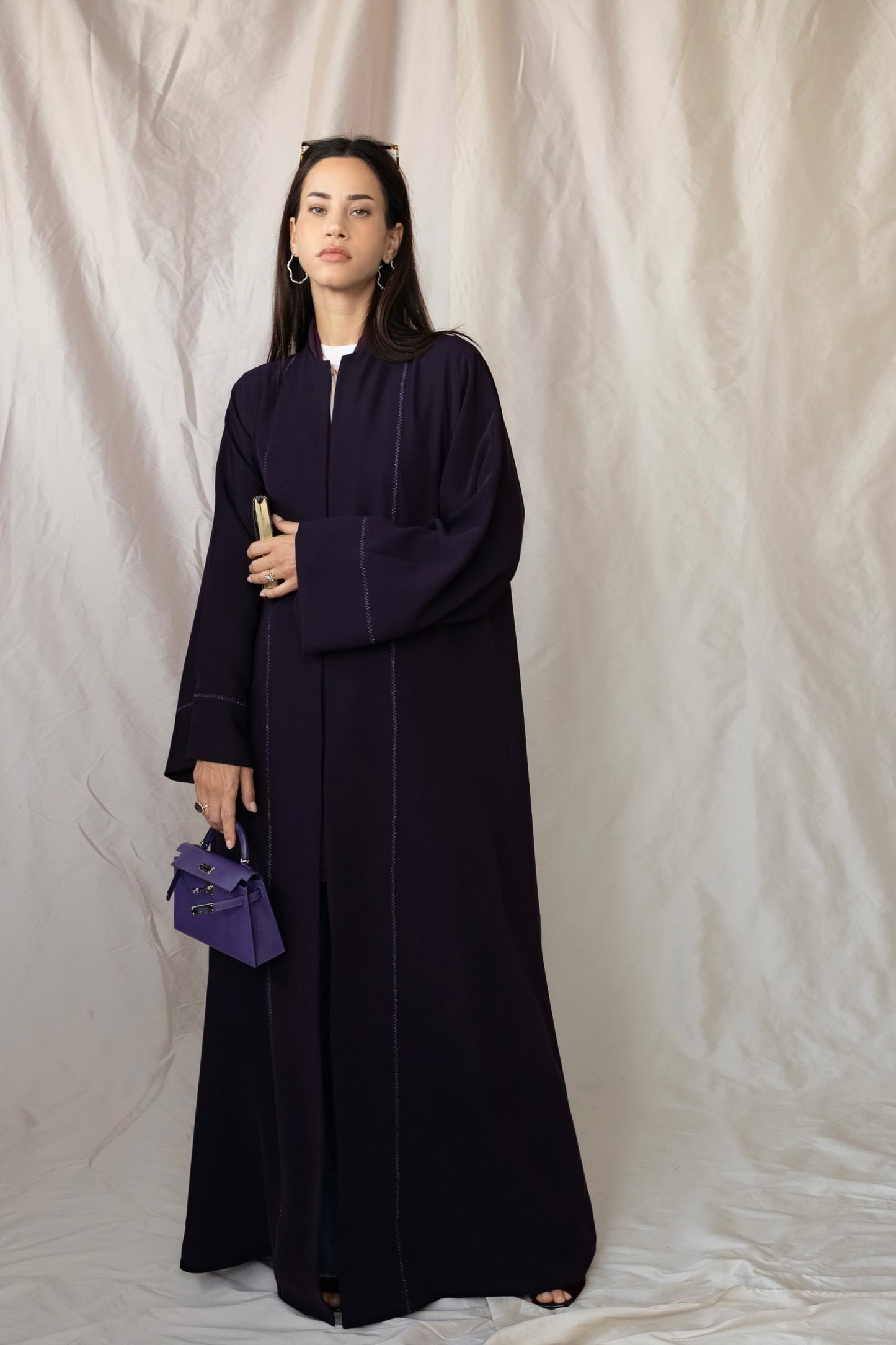 the daily button down - dark orchid