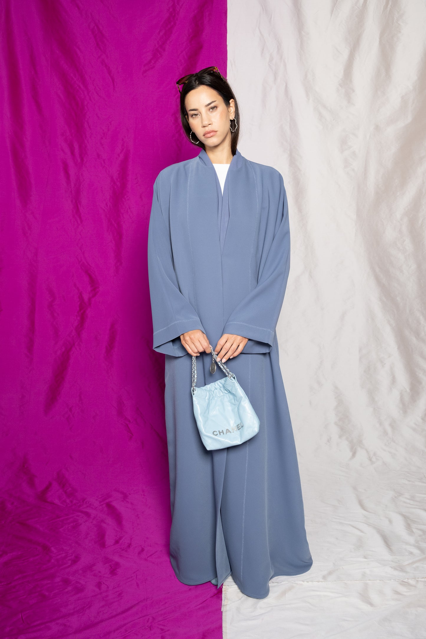 the daily button down - steel blue