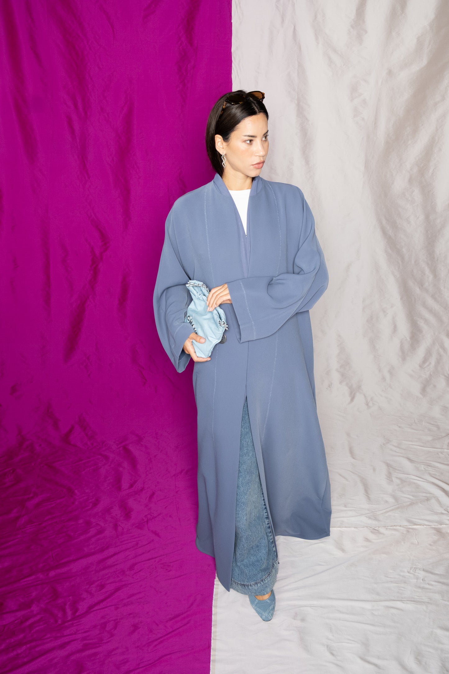 the daily button down - steel blue
