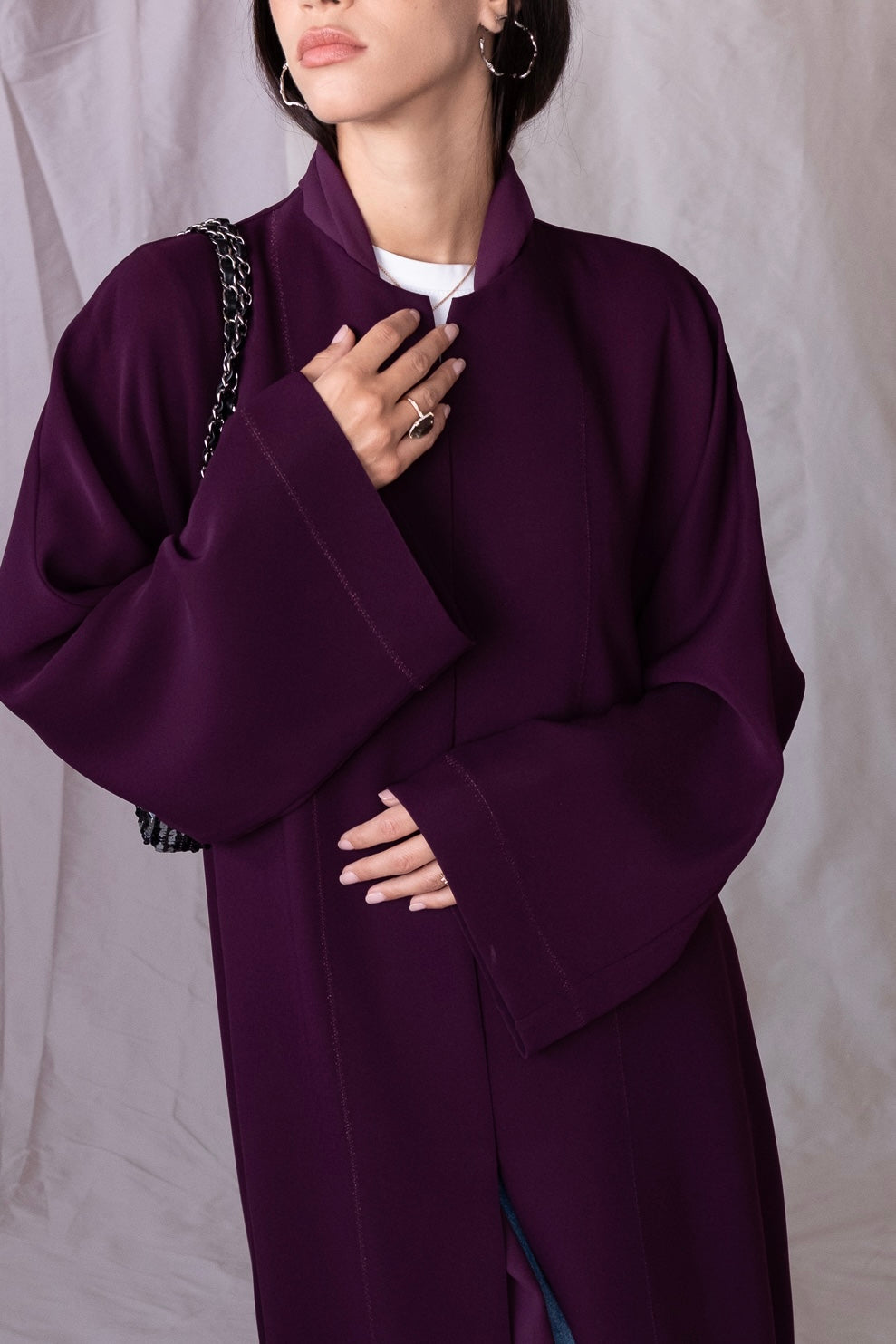 the daily button down - dark purple (RTW)