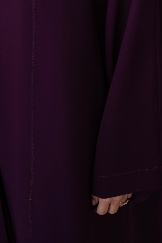 the daily button down - dark purple