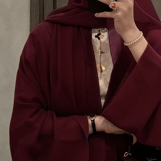 the zigzag stitch abaya - magenta