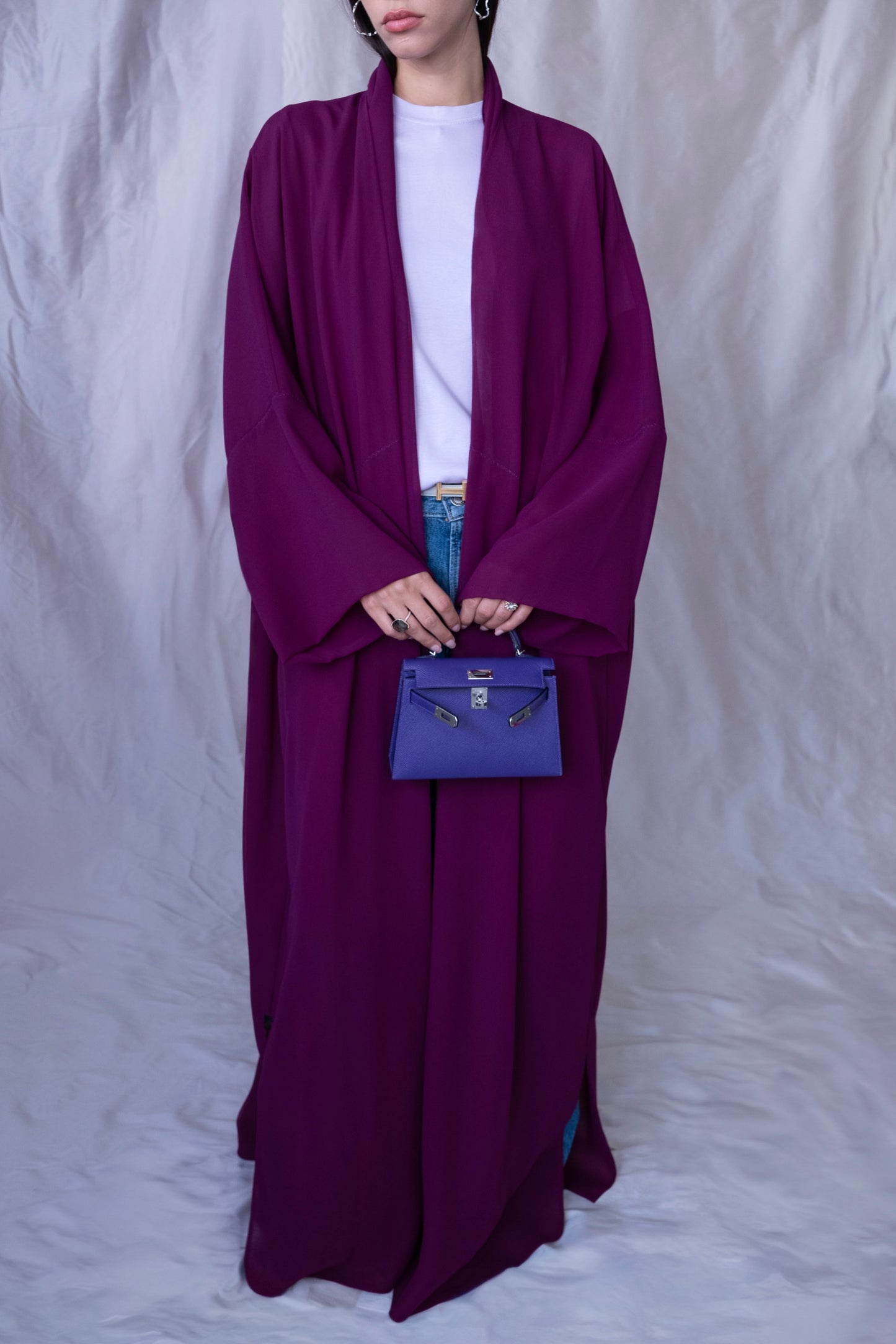 the zigzag stitch abaya - purple