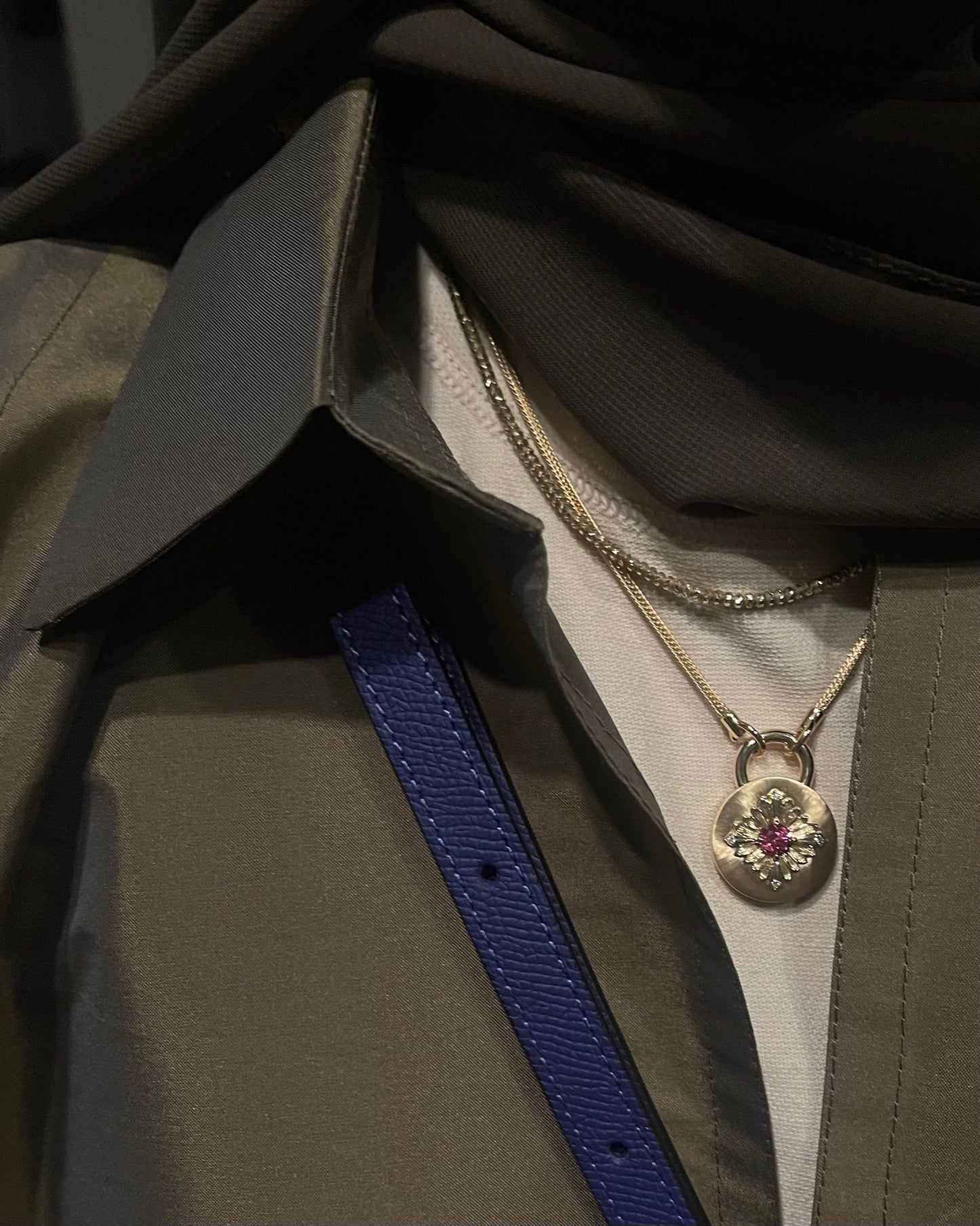 the daily shirt abaya - olive brown