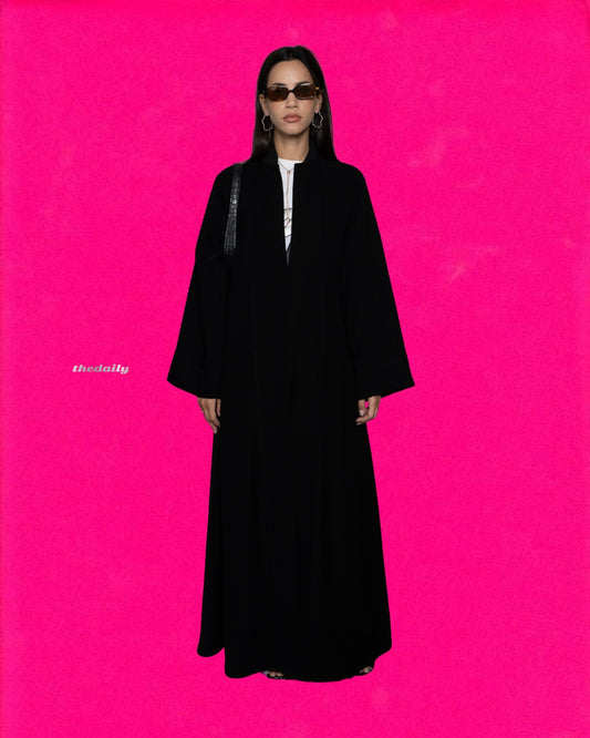 the daily button down - black