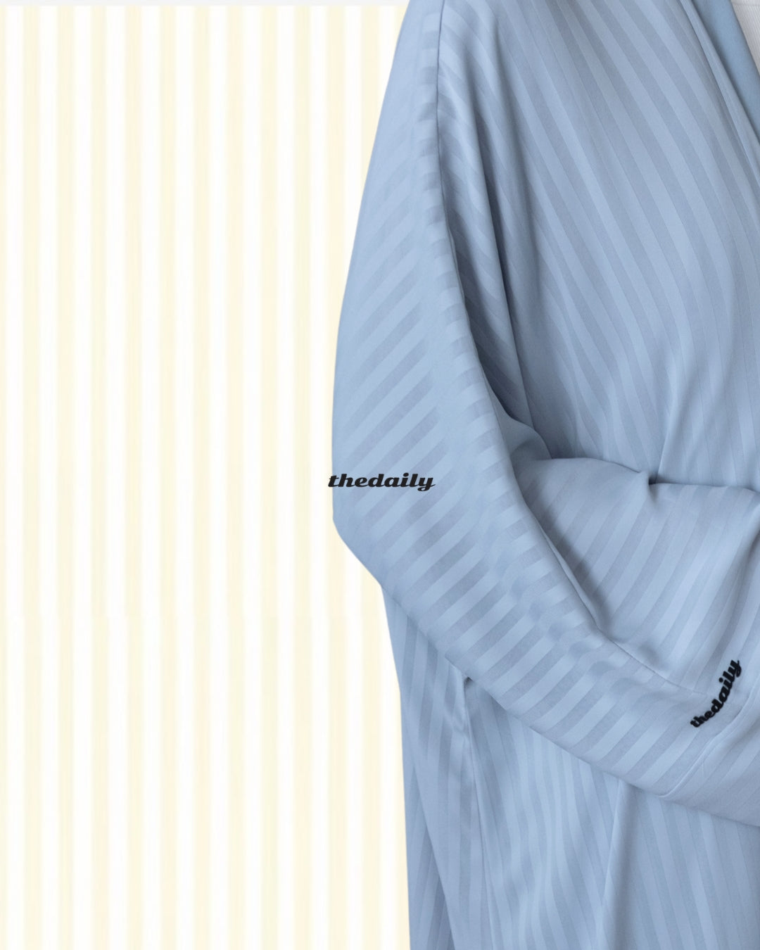 the matte lines abaya - pale blue